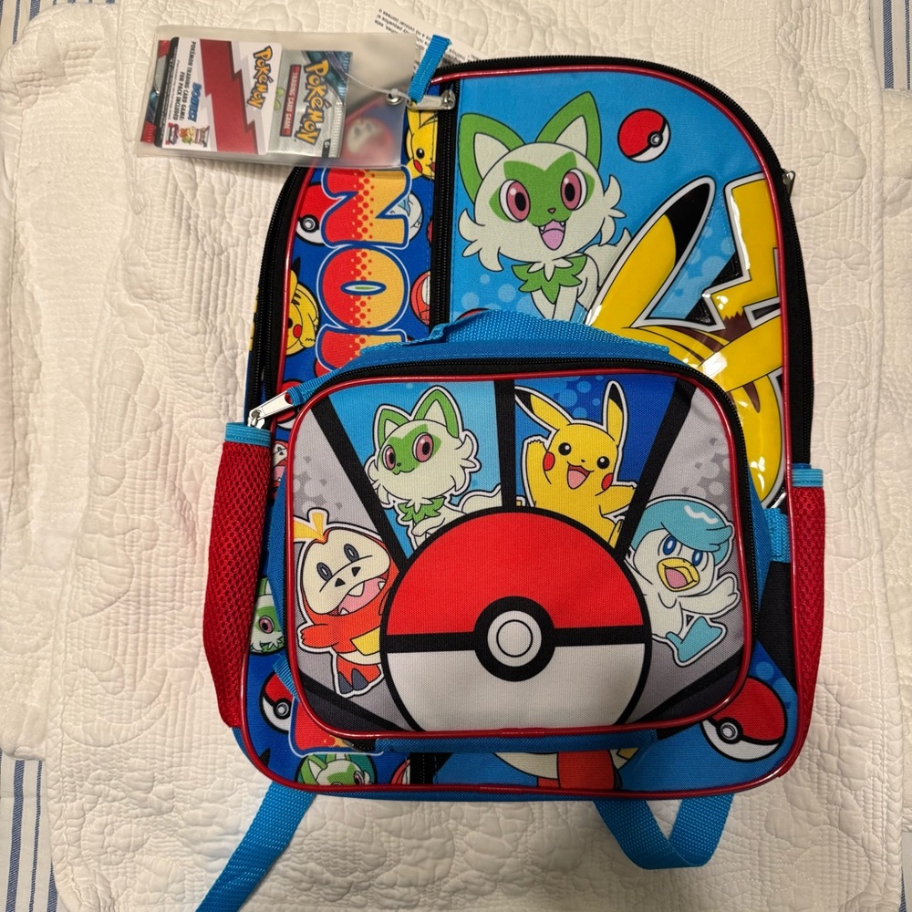NWT Pokémon backpack and lunchbox set